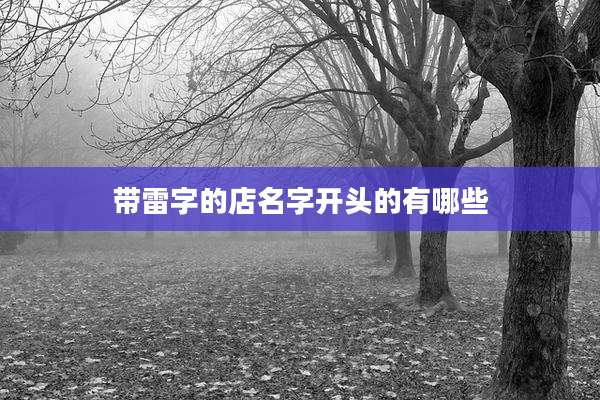 带雷字的店名字开头的有哪些
