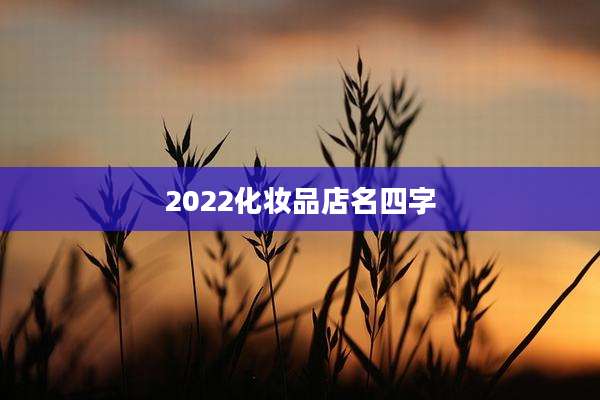 2022化妆品店名四字