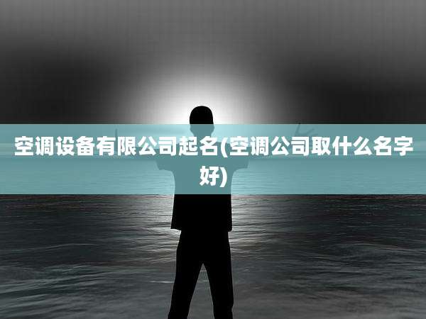 空调设备有限公司起名(空调公司取什么名字好)