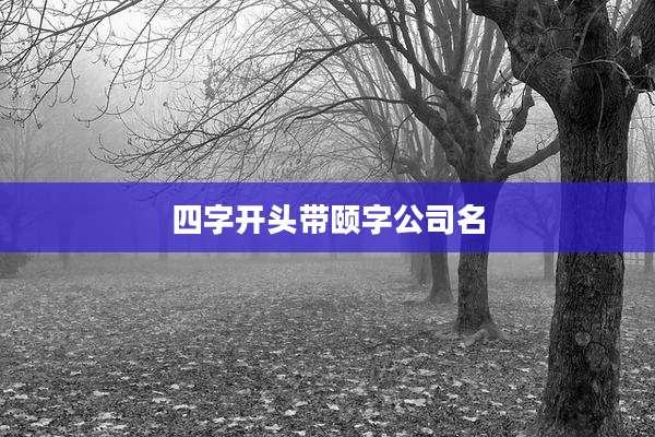 四字开头带颐字公司名