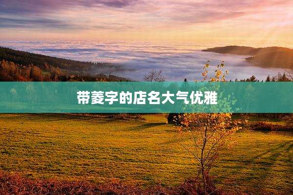 带菱字的店名大气优雅