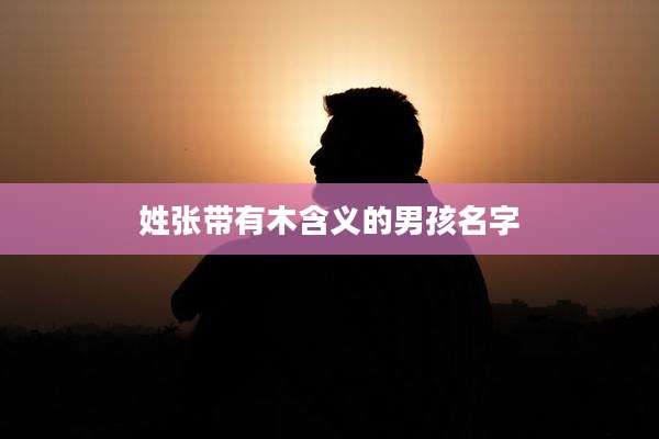 姓张带有木含义的男孩名字