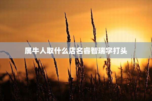 属牛人取什么店名睿智瑞字打头