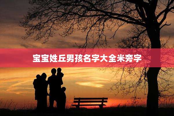 宝宝姓丘男孩名字大全米旁字