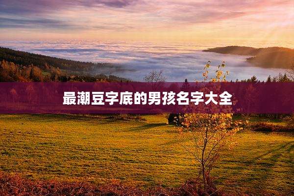 最潮豆字底的男孩名字大全
