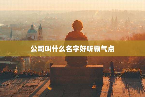公司叫什么名字好听霸气点