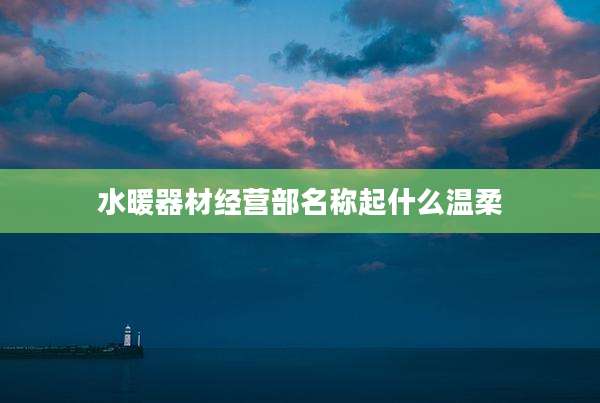 水暖器材经营部名称起什么温柔