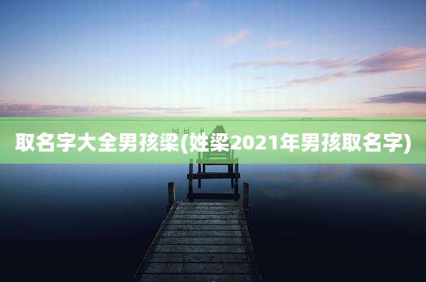 取名字大全男孩梁(姓梁2021年男孩取名字)