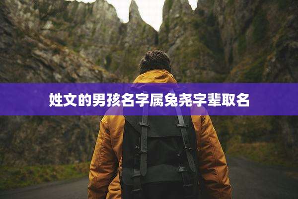 姓文的男孩名字属兔尧字辈取名