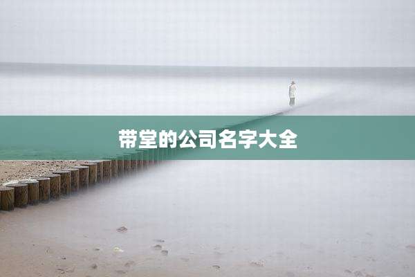 带堂的公司名字大全