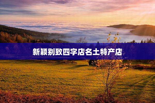 新颖别致四字店名土特产店
