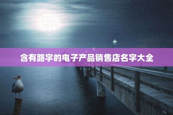 含有路字的电子产品销售店名字大全