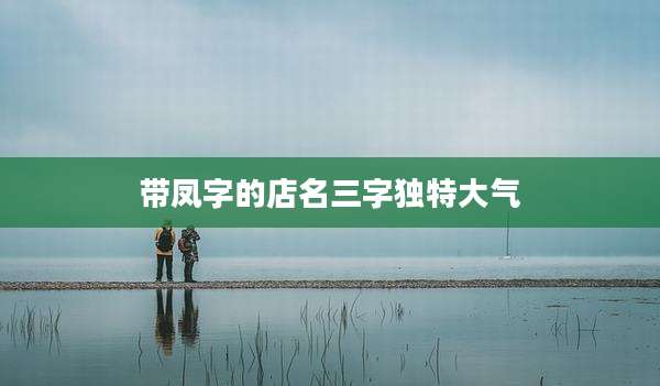 带凤字的店名三字独特大气