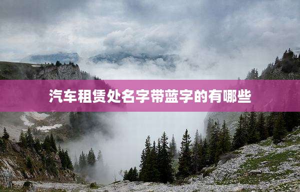 汽车租赁处名字带蓝字的有哪些