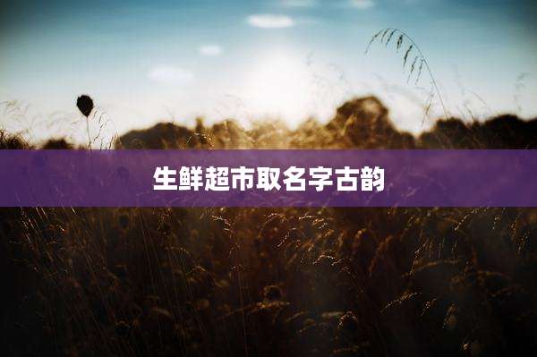 生鲜超市取名字古韵