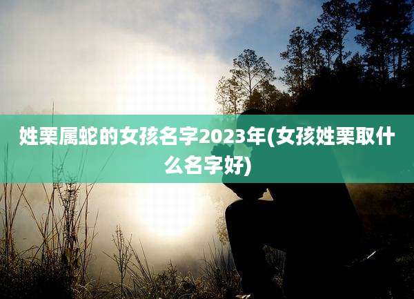 姓栗属蛇的女孩名字2023年(女孩姓栗取什么名字好)