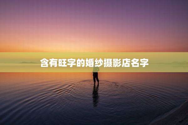 含有旺字的婚纱摄影店名字