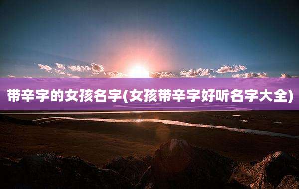 带辛字的女孩名字(女孩带辛字好听名字大全)