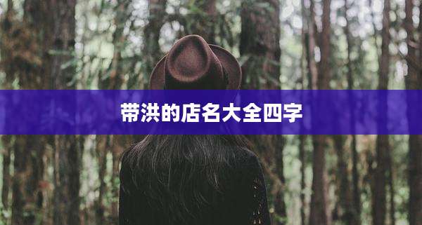 带洪的店名大全四字