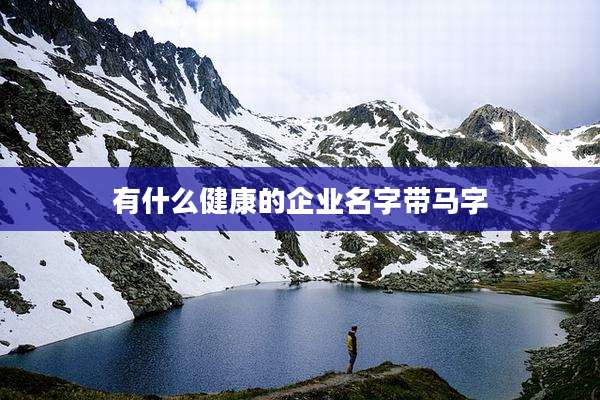 有什么健康的企业名字带马字