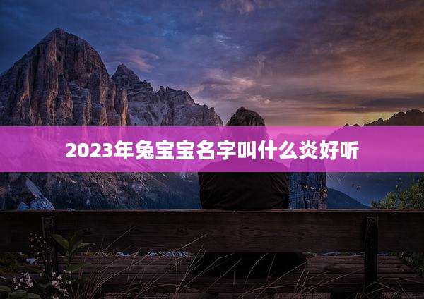 2023年兔宝宝名字叫什么炎好听