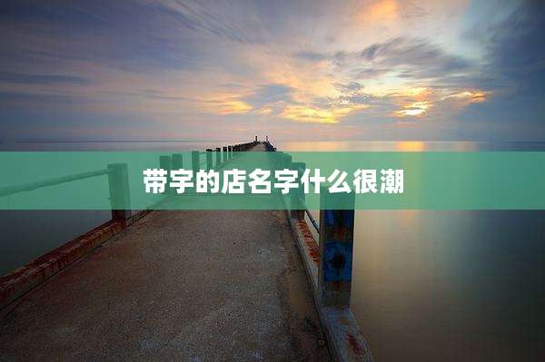 带宇的店名字什么很潮