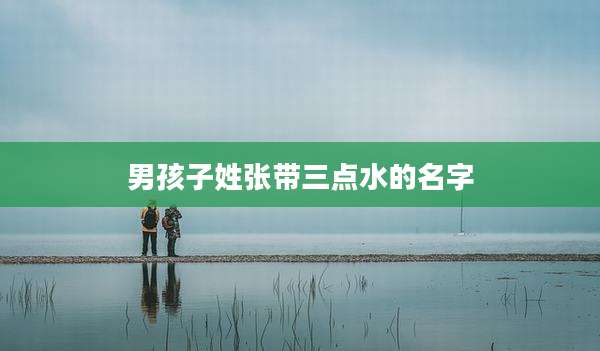 男孩子姓张带三点水的名字