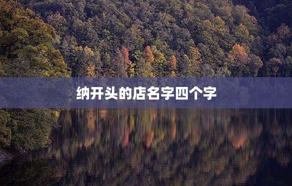 纳开头的店名字四个字