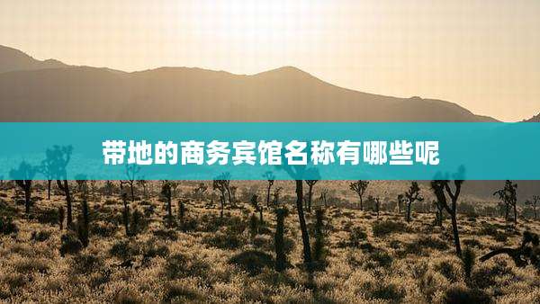 带地的商务宾馆名称有哪些呢