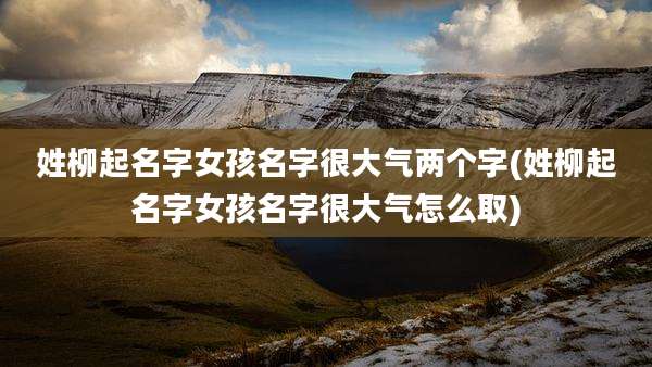 姓柳起名字女孩名字很大气两个字(姓柳起名字女孩名字很大气怎么取)