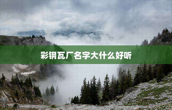 彩钢瓦厂名字大什么好听
