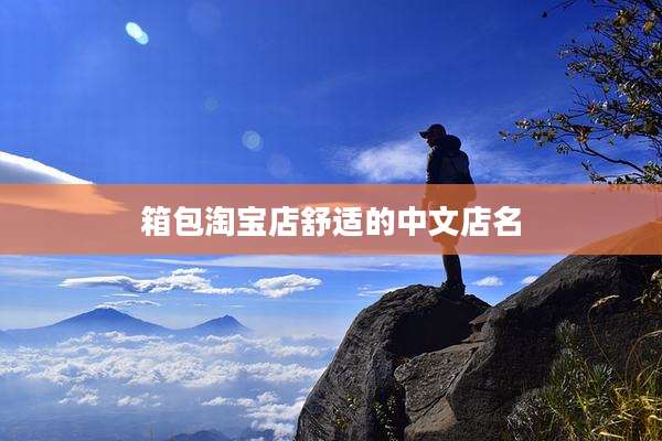 箱包淘宝店舒适的中文店名