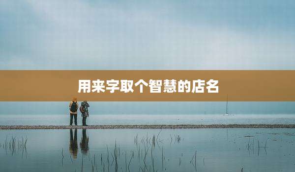 用来字取个智慧的店名
