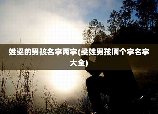 姓梁的男孩名字两字(梁姓男孩俩个字名字大全)