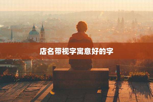 店名带视字寓意好的字