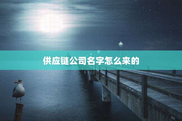 供应链公司名字怎么来的