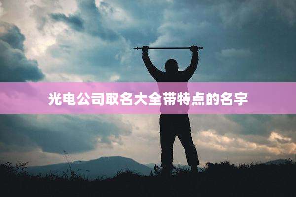 光电公司取名大全带特点的名字