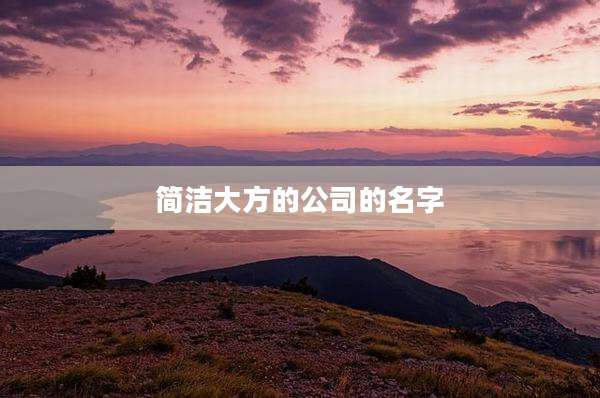 简洁大方的公司的名字