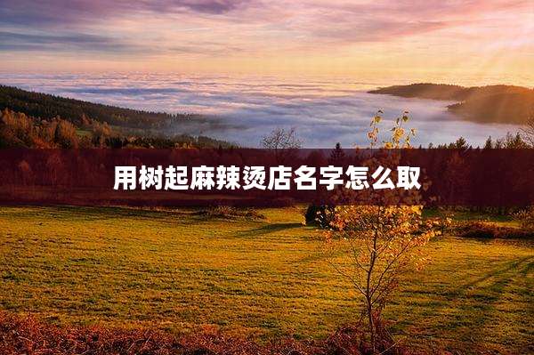 用树起麻辣烫店名字怎么取