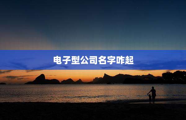 电子型公司名字咋起
