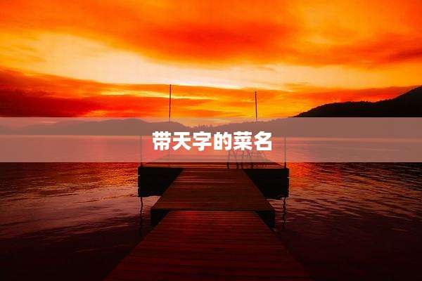带天字的菜名