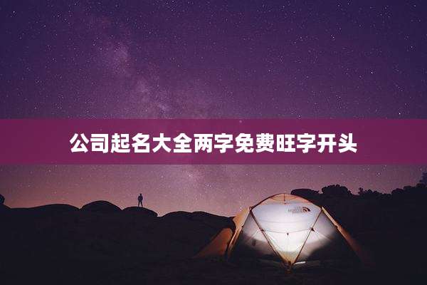 公司起名大全两字免费旺字开头