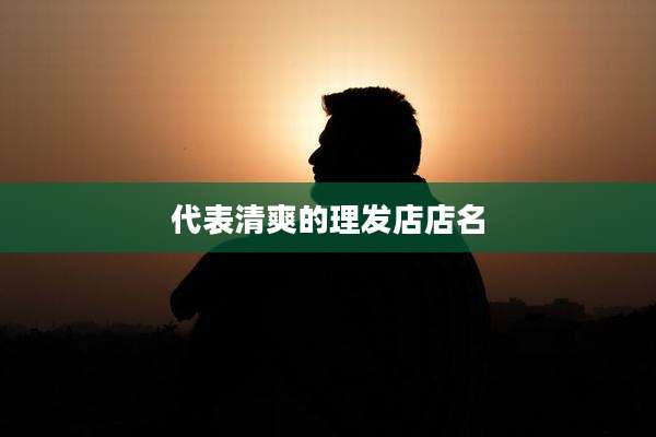 代表清爽的理发店店名