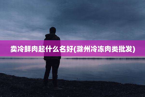 卖冷鲜肉起什么名好(滁州冷冻肉类批发)
