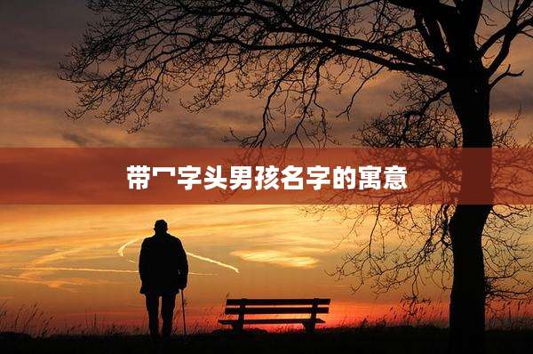 带冖字头男孩名字的寓意