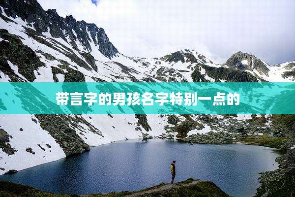 带言字的男孩名字特别一点的