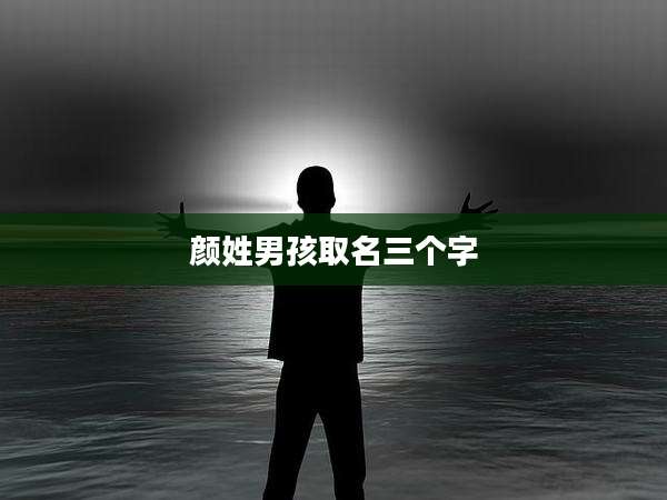 颜姓男孩取名三个字