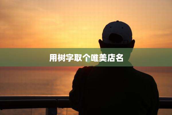 用树字取个唯美店名