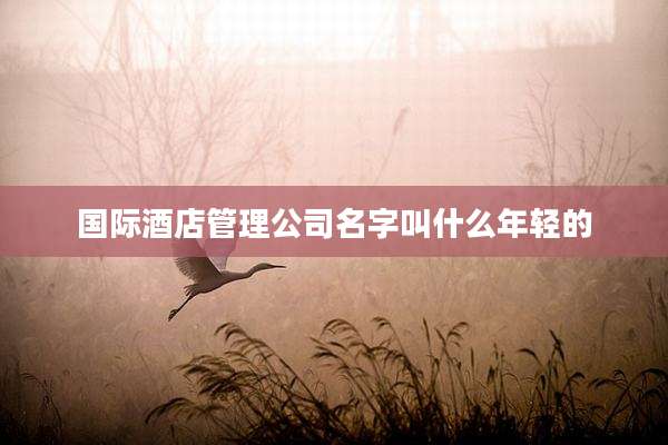 国际酒店管理公司名字叫什么年轻的