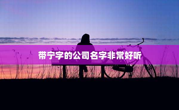 带宁字的公司名字非常好听